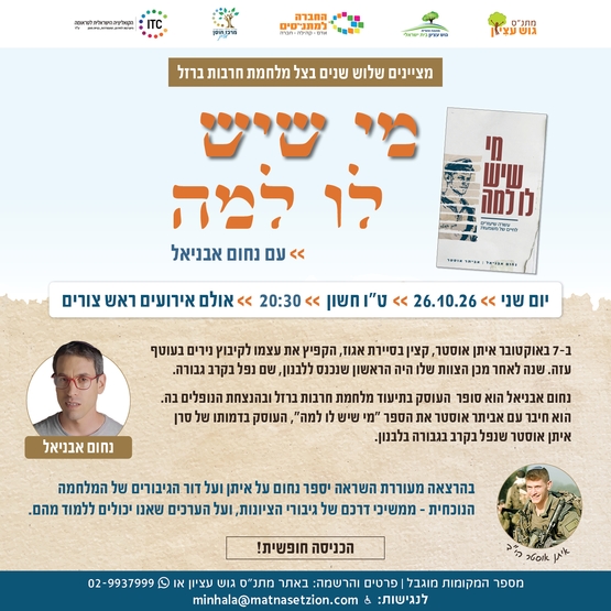תמונת מופע: מי שיש לו למה שיחה עם נחום אבניאל
